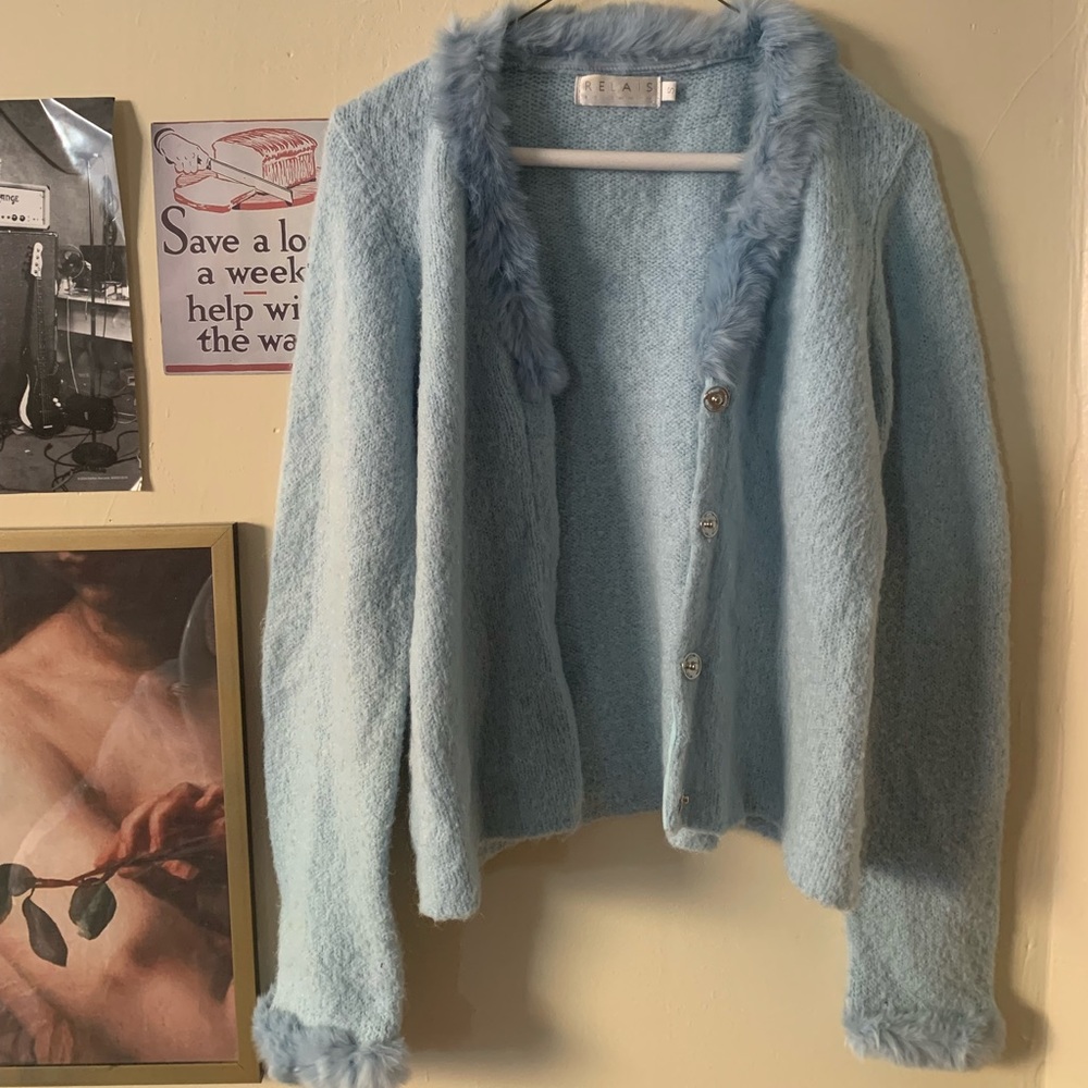 Baby blue cardigan